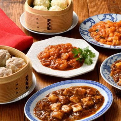 陳建一 中華3品セット送料無料 麻婆豆腐 2p 乾焼蝦仁 エビチリ 2p 小籠包 6個入 1p おとなの週末お取り寄せ倶楽部