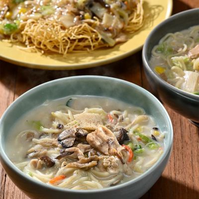 雲仙きのこ本舗 滋味長崎ちゃんぽん・皿うどんセット（各4食）
