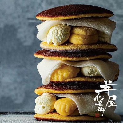 羽二重餅 焼き芋クリーム生どら焼き（4個）