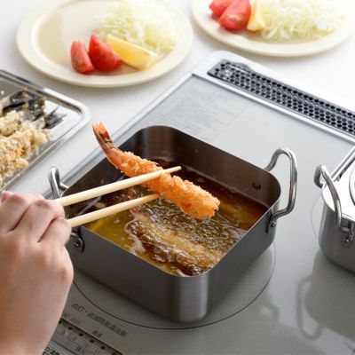 取っ手も場所を取らない油（ユウ）ターン スクエア揚げ鍋セット