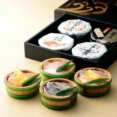 笹漬膳4個入(小鯛ささ漬、金目鯛昆布〆め、小鯛昆布〆め、小あじささ漬)