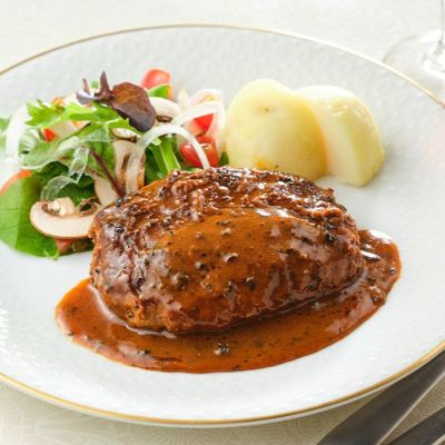 フランス料理店アムール 後藤シェフ監修 黒トリュフデミソースハンバーグ 6個セット